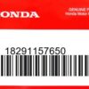 HONDA MOTOR EUROPE LTD.SLOUGH - 18291157650 18291GT8770