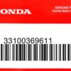 HONDA MOTOR EUROPE LTD.SLOUGH - 33100369611 SCHEINWERFER KOMPLETT