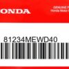 HONDA MOTOR EUROPE LTD.SLOUGH - 81234MEWD40 DICHTUNG