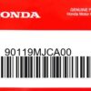 HONDA MOTOR EUROPE LTD.SLOUGH - 90119MJCA00 SPEZIALSCHRAUBE