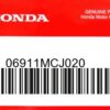 HONDA MOTOR EUROPE LTD.SLOUGH - 06911MCJ020 LENKKOPFLAGER SATZ
