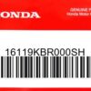 HONDA MOTOR EUROPE LTD.SLOUGH - 16119KBR000SH LIMITER PLATE 25 KW VT750