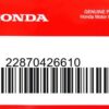 HONDA MOTOR EUROPE LTD.SLOUGH - 22870426610 KUPPLUNGSZUG