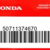 HONDA MOTOR EUROPE LTD.SLOUGH - 50711374670 HALTERUNG R.PILLION