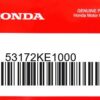 HONDA MOTOR EUROPE LTD.SLOUGH - 53172KE1000 BUEGEL
