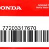 HONDA MOTOR EUROPE LTD.SLOUGH - 77203317670 PIN