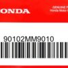HONDA MOTOR EUROPE LTD.SLOUGH - 90102MM9010 SPEZIALSCHRAUBE