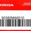 HONDA MOTOR EUROPE LTD.SLOUGH - 90380MA6010 SPEZIALSCHRAUBE