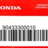 HONDA MOTOR EUROPE LTD.SLOUGH - 90433300010 SCHEIBE 1JMM