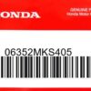 HONDA MOTOR EUROPE LTD.SLOUGH - 06352MKS405 SET WINKER&HS SW(