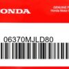 HONDA MOTOR EUROPE LTD.SLOUGH - 06370MJLD80 SET METER