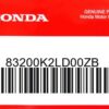 HONDA MOTOR EUROPE LTD.SLOUGH - 83200K2LD00ZB ABDECKUNGSSATZ