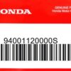 HONDA MOTOR EUROPE LTD.SLOUGH - 94001120000S MUTTER