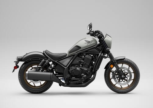 Honda CMX1100 Rebel 2027 in Grau, Seitenansicht